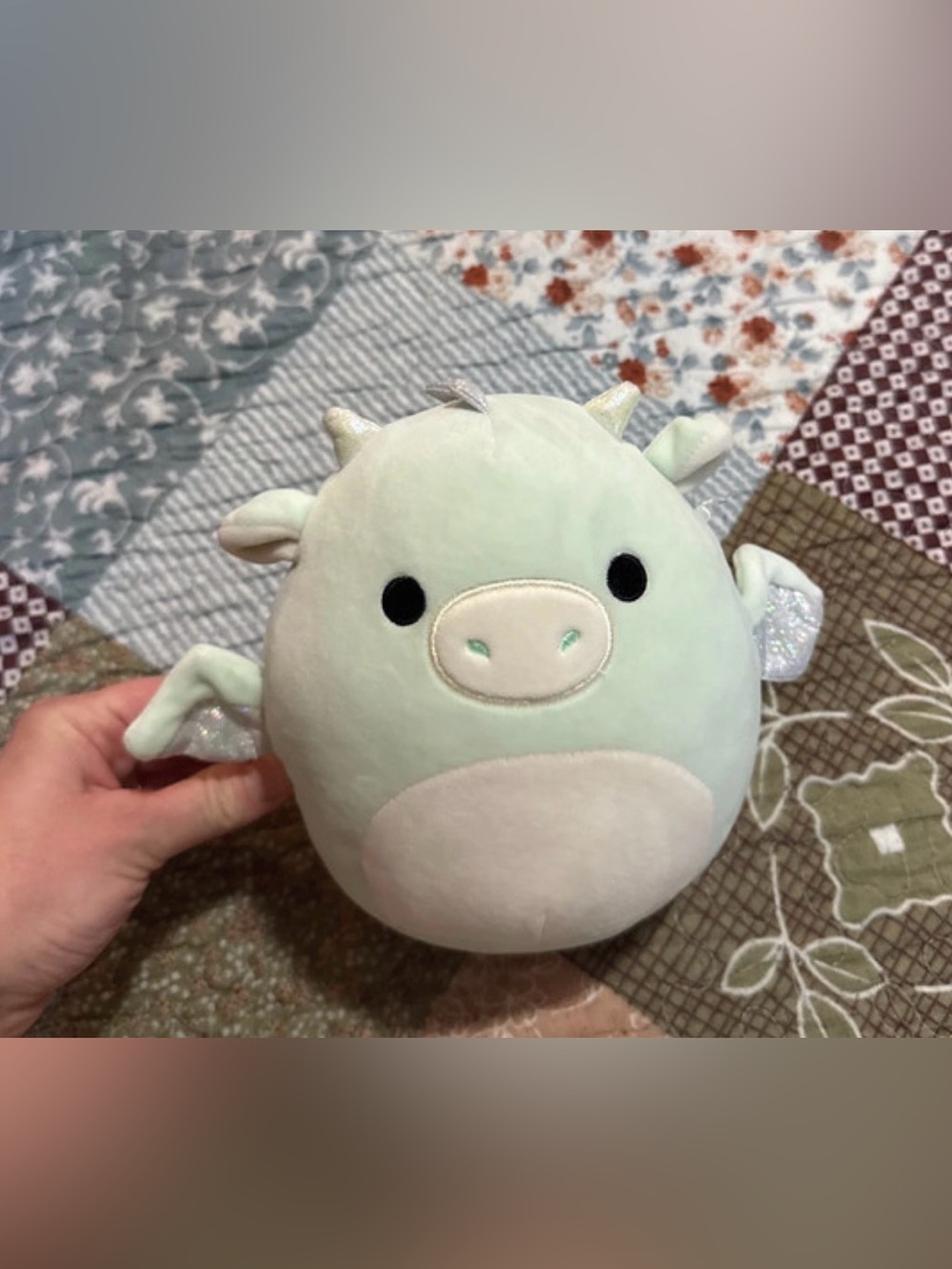 Original Squishmallows Drew The Green Dragon Plush Stuffed Animal KellyToy 8”